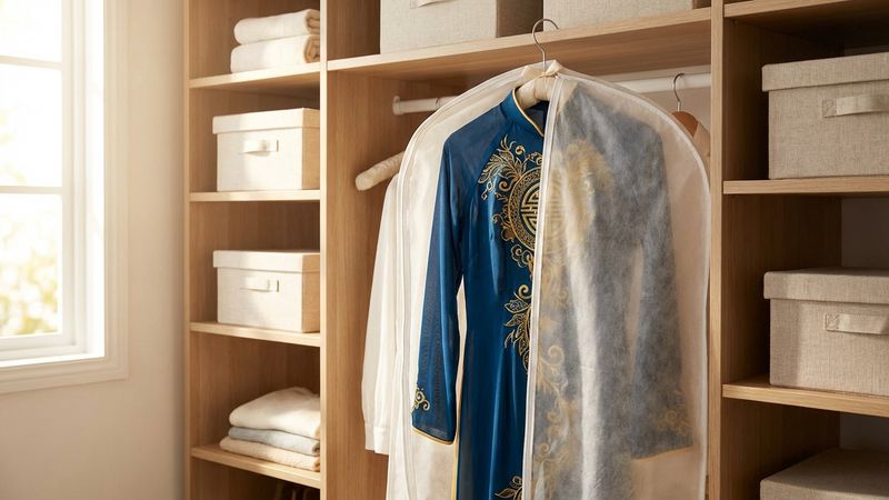 Cách bảo quản áo dài Tết sau khi mặc: giữ đẹp như mới nhiều năm