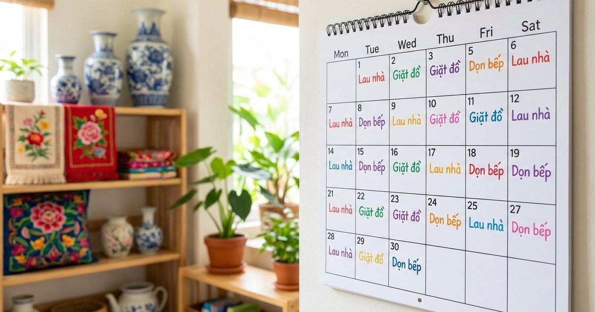 Lịch chăm sóc nhà cửa theo 12 tháng trong năm