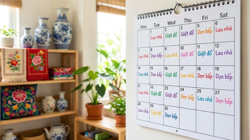 Lịch chăm sóc nhà cửa theo 12 tháng trong năm