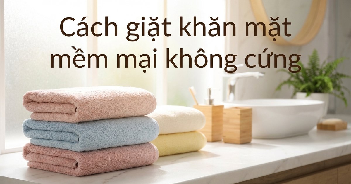 Cách giặt khăn mặt mềm mại không cứng