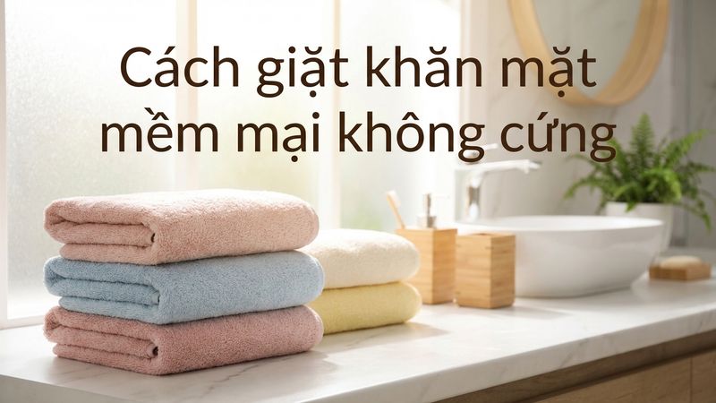 Cách giặt khăn mặt mềm mại không cứng