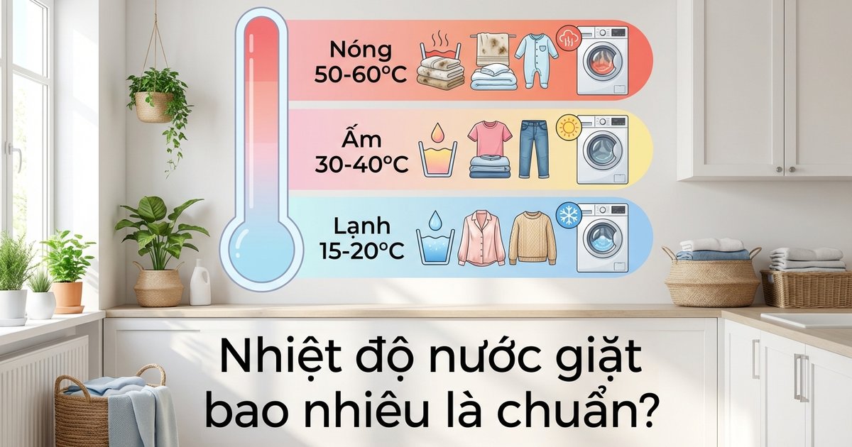 Nhiệt độ nước giặt bao nhiêu là chuẩn? Hướng dẫn theo từng loại vải