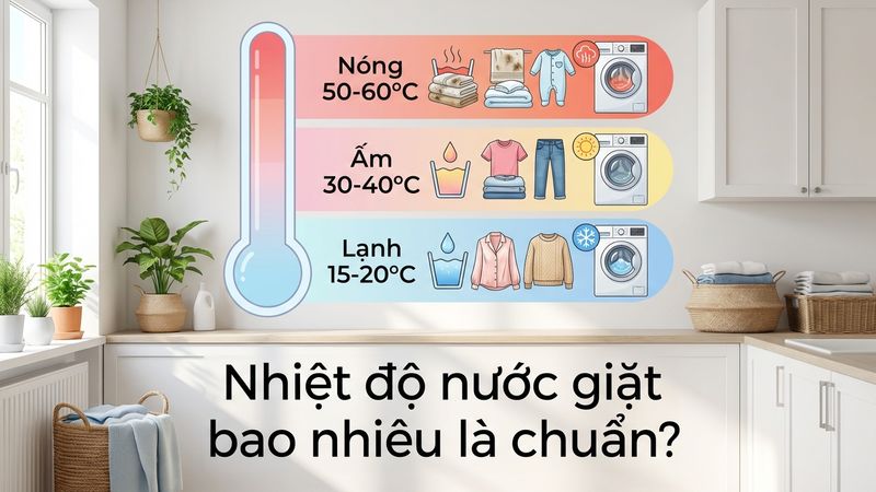 Nhiệt độ nước giặt bao nhiêu là chuẩn? Hướng dẫn theo từng loại vải
