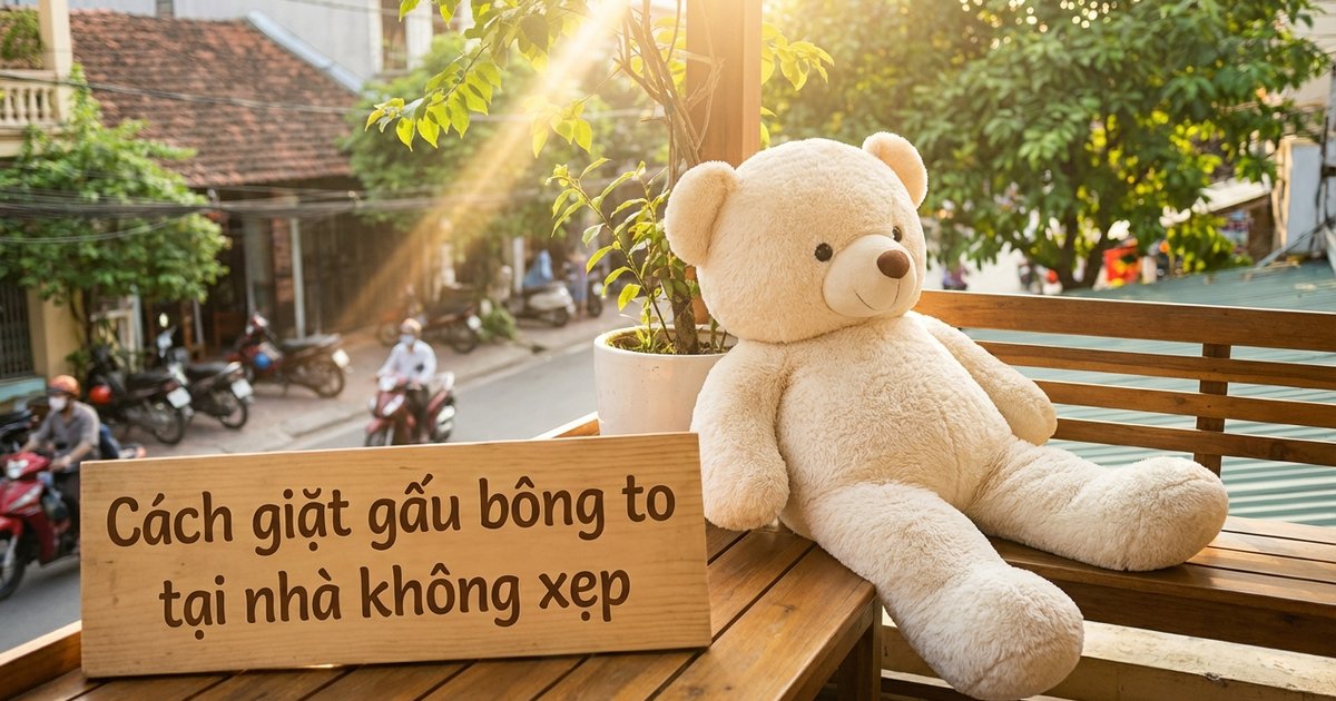 Cách giặt gấu bông to tại nhà không xẹp