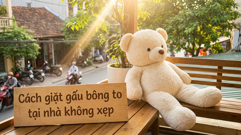 Cách giặt gấu bông to tại nhà không xẹp