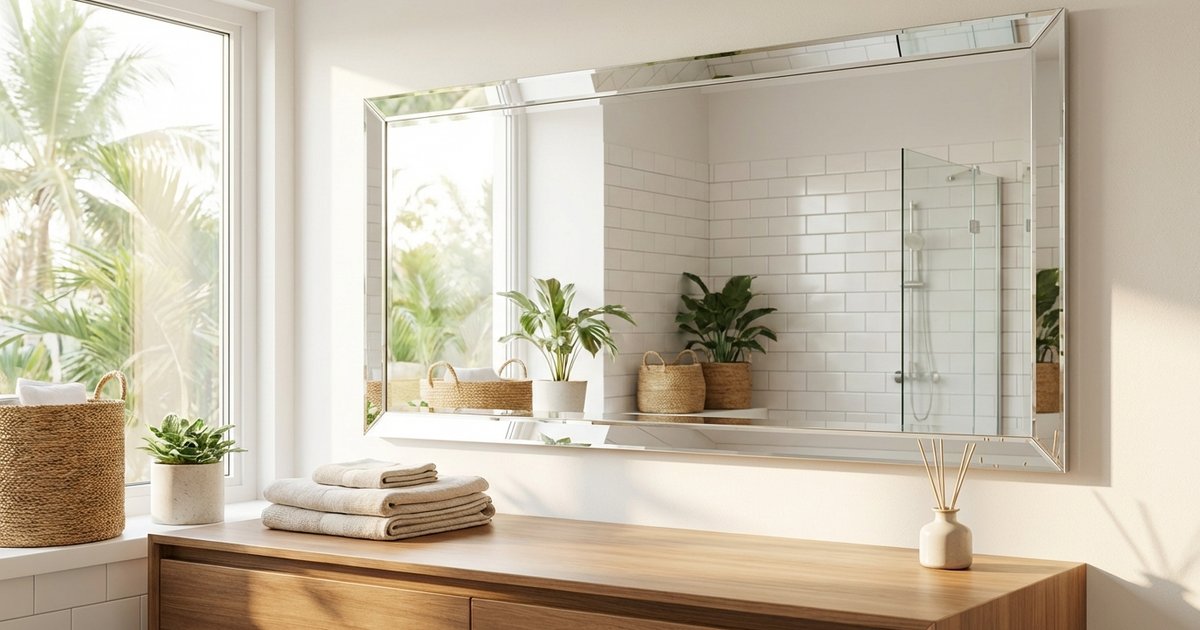 Cách vệ sinh gương nhà tắm không mờ: sáng bóng như mới
