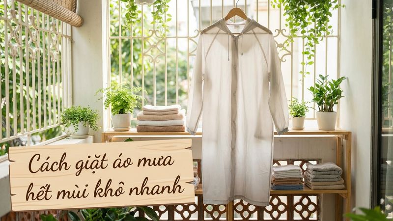 Cách giặt áo mưa hết mùi khô nhanh