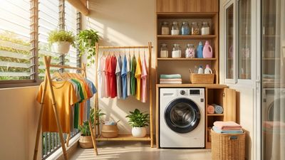 Cách vệ sinh khu vực giặt phơi gọn gàng