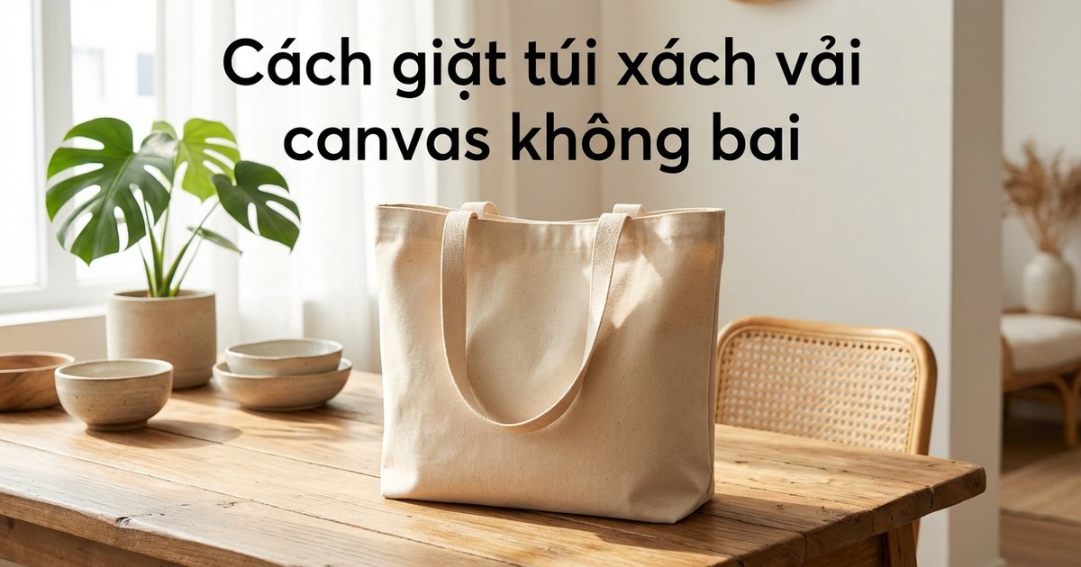 Cách giặt túi xách vải canvas không bai