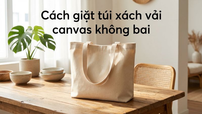 Cách giặt túi xách vải canvas không bai