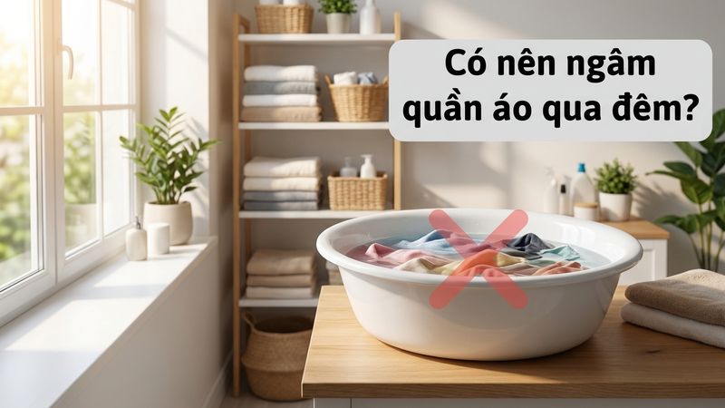 Có nên ngâm quần áo qua đêm không? Sự thật khiến nhiều người bất ngờ