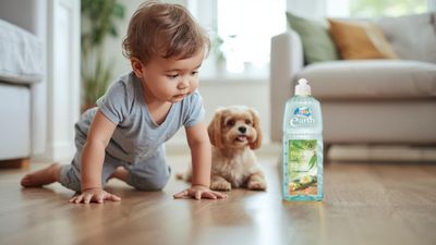 Cách chọn nước lau sàn an toàn cho trẻ nhỏ và thú cưng