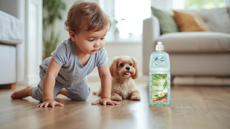 Cách chọn nước lau sàn an toàn cho trẻ nhỏ và thú cưng