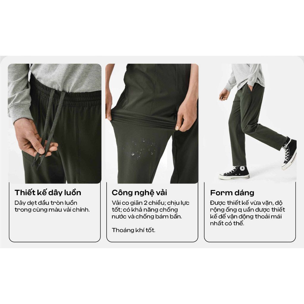 Quần dài nam ECC Ripstop Pants trượt nước chống bám bụi Coolmate 2