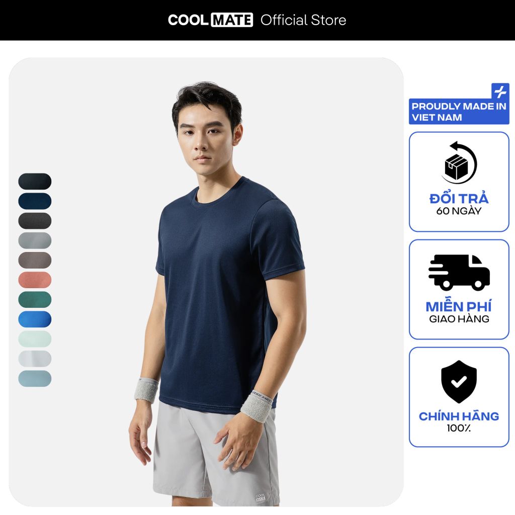 Áo thể thao nam Coolmate Basics thấm hút nhanh khô