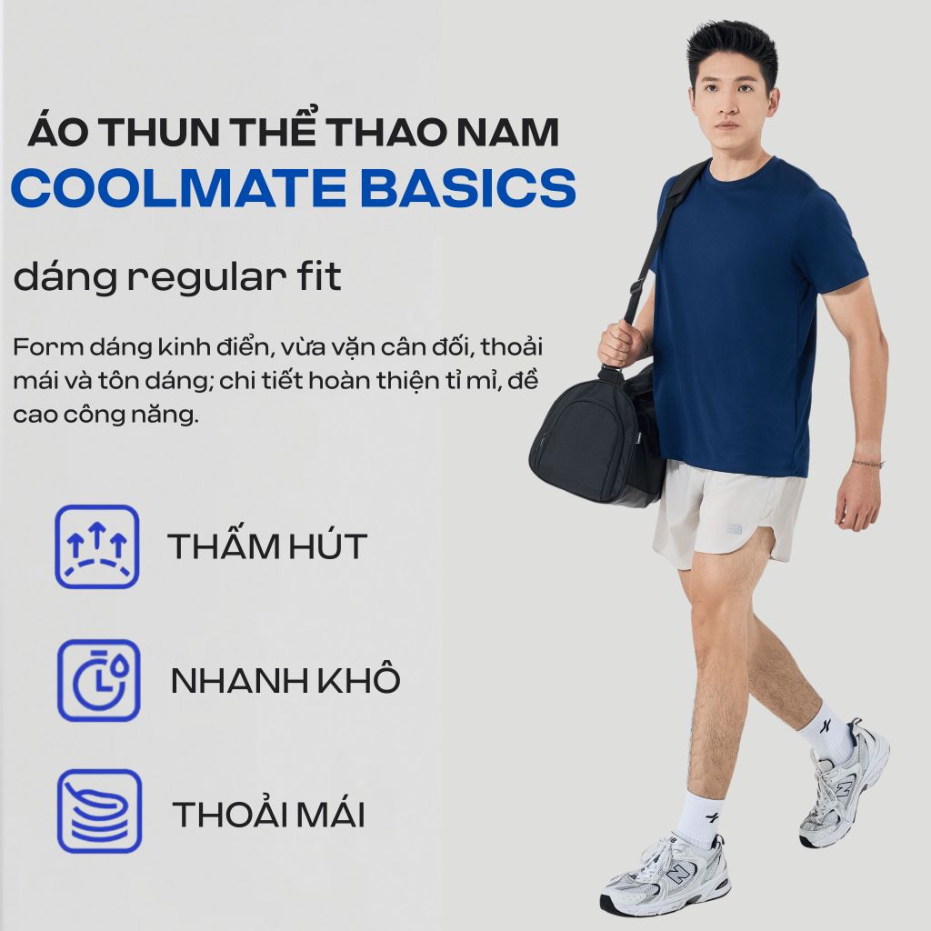 Áo thể thao nam Coolmate Basics thấm hút nhanh khô 2