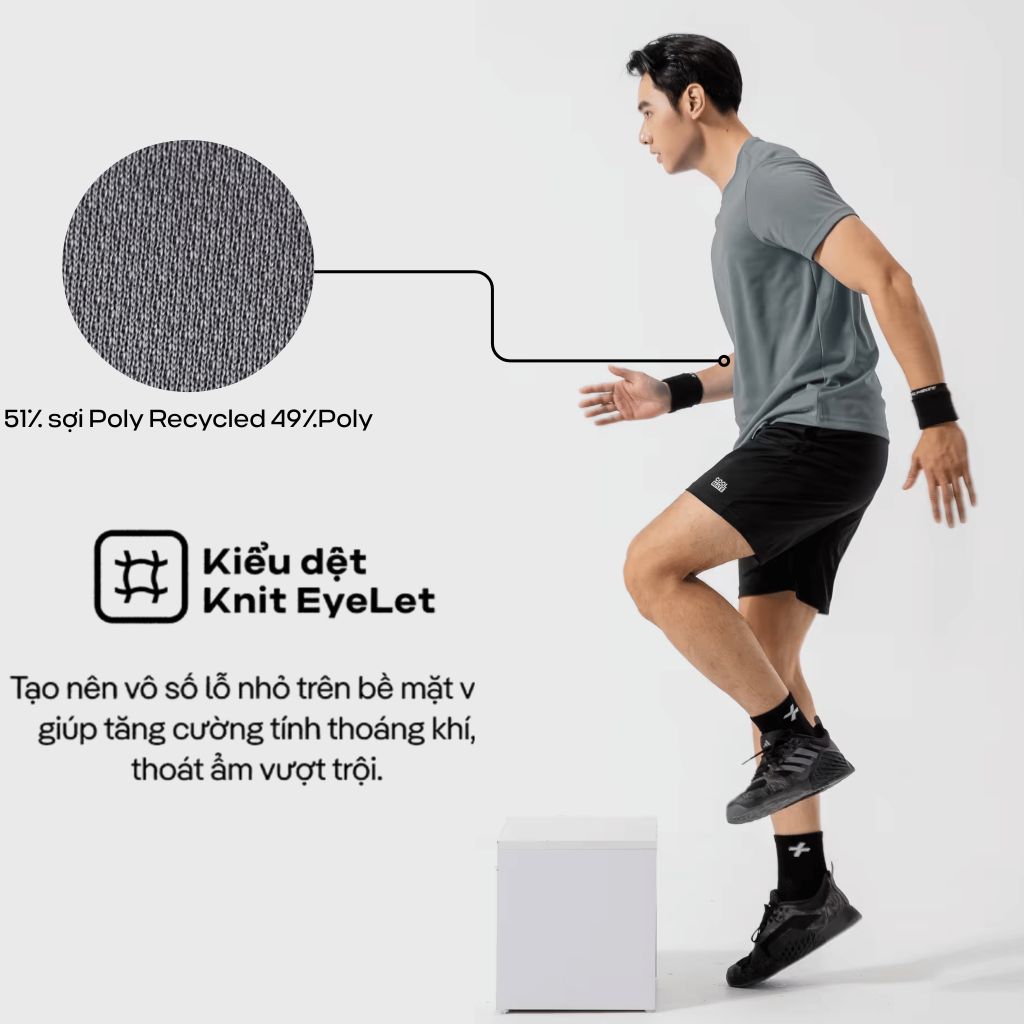 Áo thể thao nam Coolmate Basics thấm hút nhanh khô 3