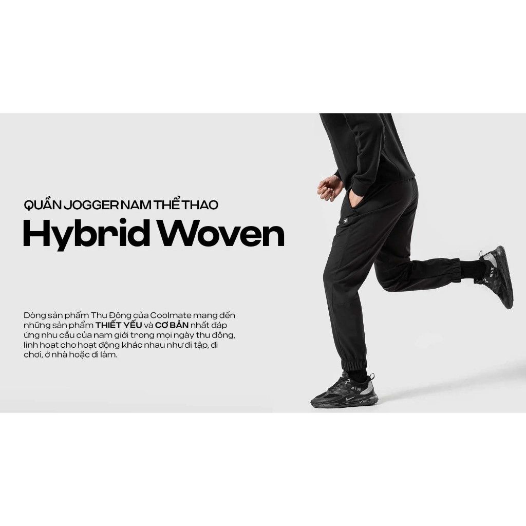 Quần Jogger nam thể thao Hybrid Woven co giãn tốt, thấm hút, Coolmate 2