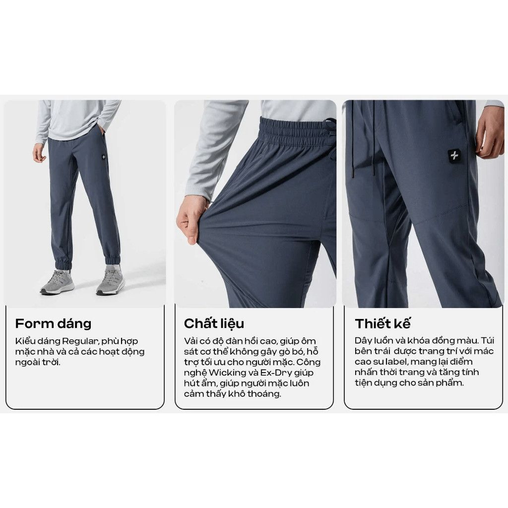 Quần Jogger nam thể thao Hybrid Woven co giãn tốt, thấm hút, Coolmate 3