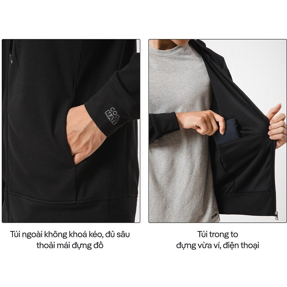 Áo khoác thu đông Knit chống nhăn, vải mềm mịn, thấm hút, thoáng khí, chống UV, giữ ấm tốt Coolmate 4