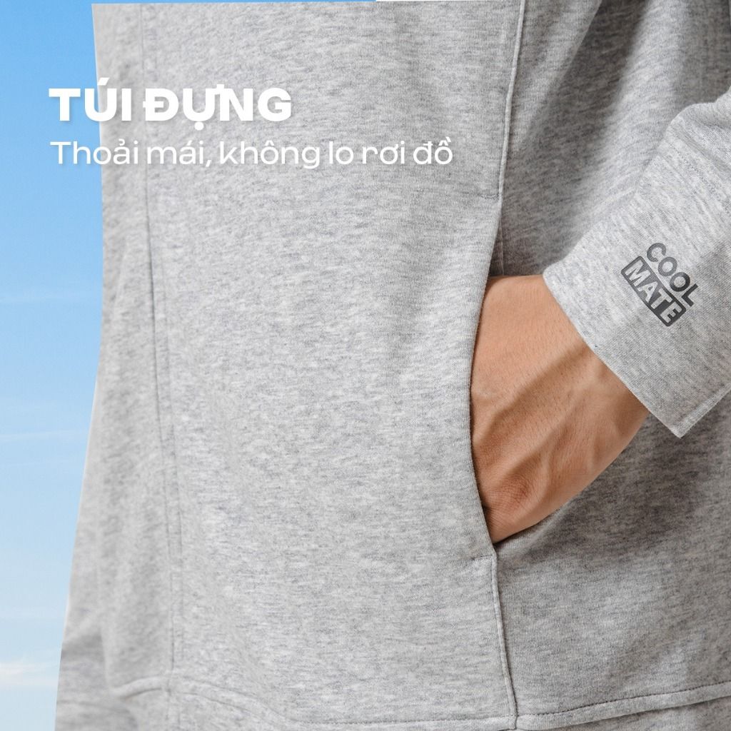 Áo khoác thu đông Knit chống nhăn, vải mềm mịn, thấm hút, thoáng khí, chống UV, giữ ấm tốt Coolmate 7