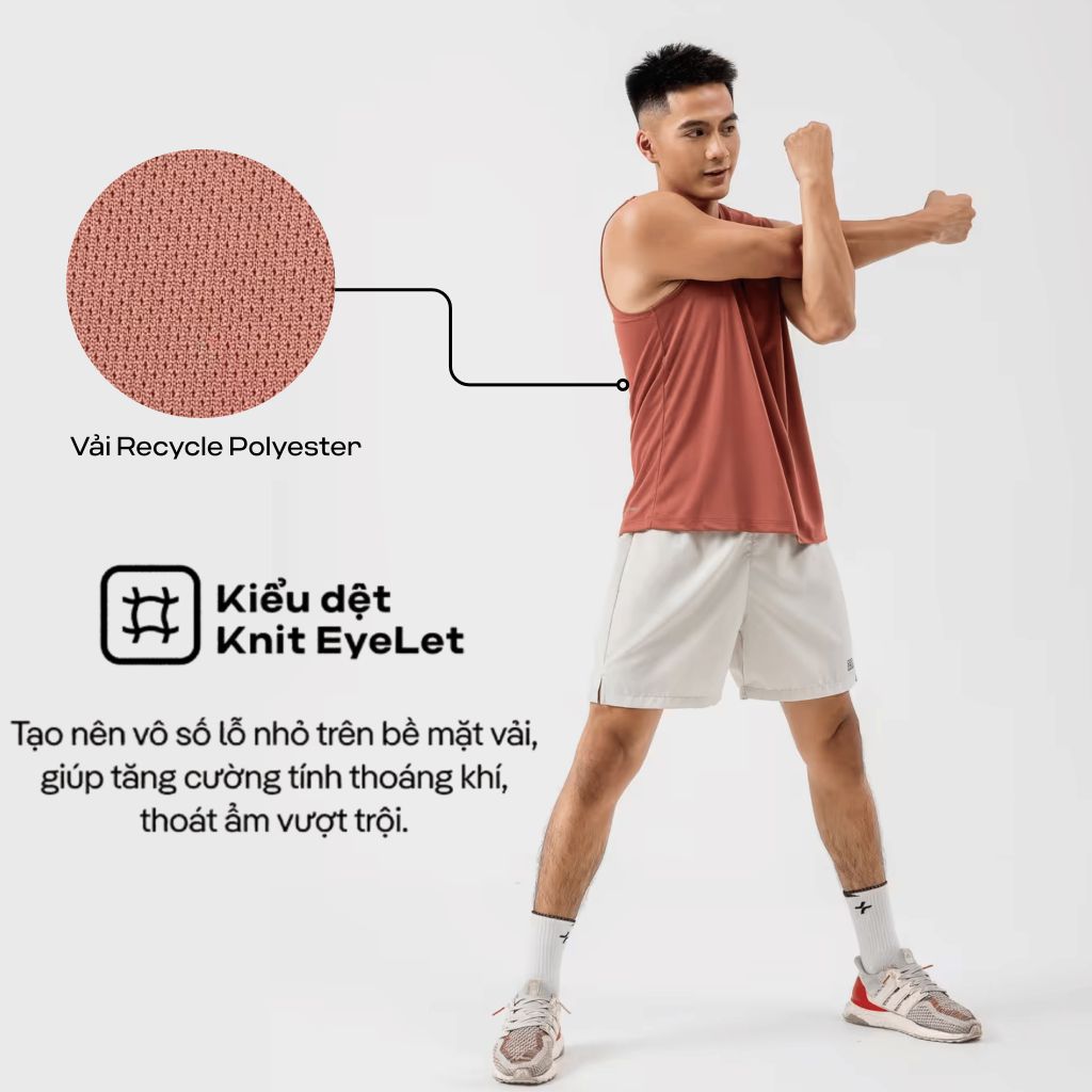 Áo sát nách Sleeveless tanktop thể thao Active Essentials thấm hút Coolmate 3