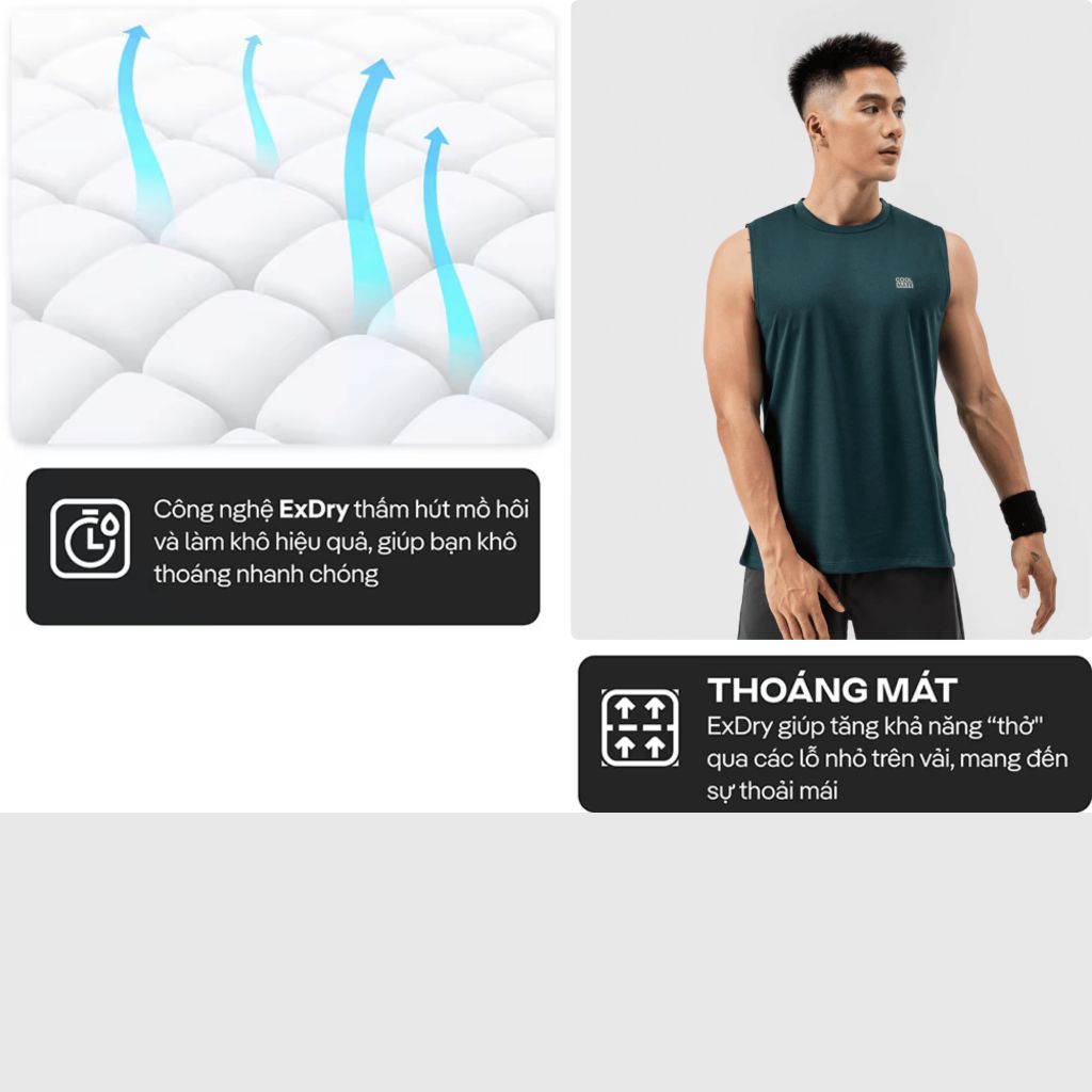 Áo sát nách Sleeveless tanktop thể thao Active Essentials thấm hút Coolmate 4