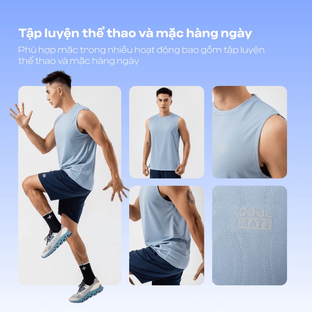 Áo sát nách Sleeveless tanktop thể thao Active Essentials thấm hút Coolmate 5