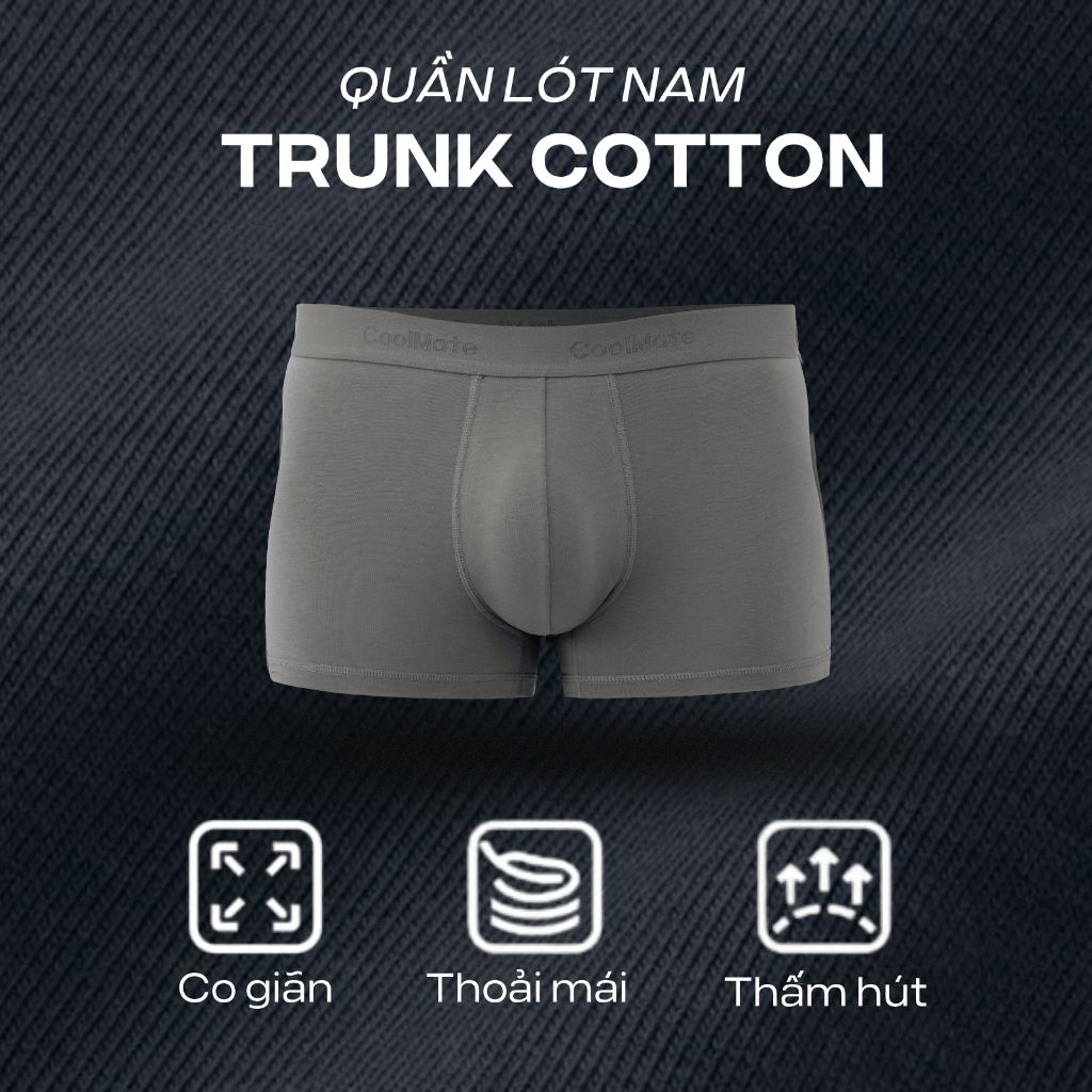 Combo 5 quần lót sịp nam Trunk Cotton co giãn thoải mái Coolmate (màu ngẫu nhiên) 2