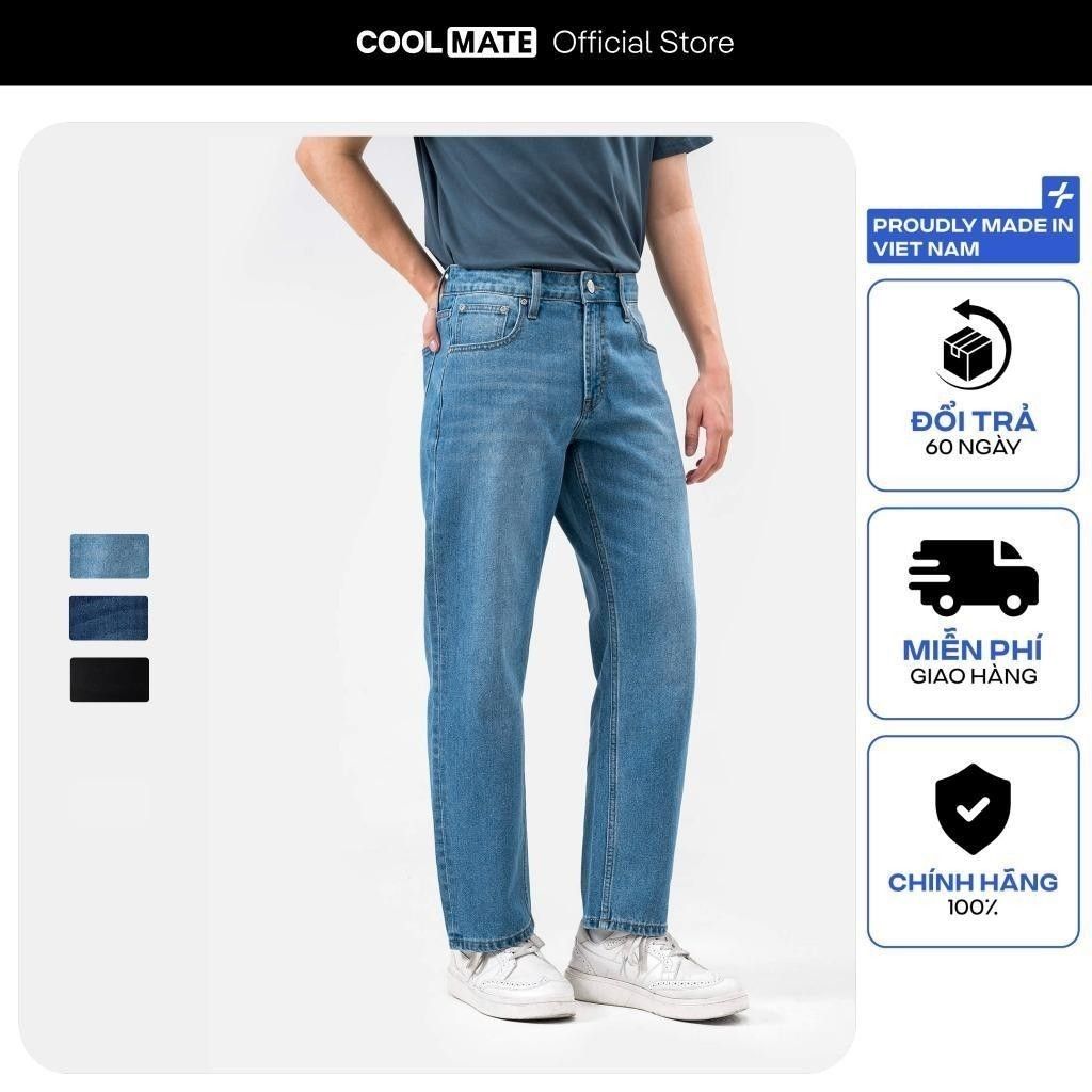 Quần Jeans Basics dáng Regular Straight Coolmate
