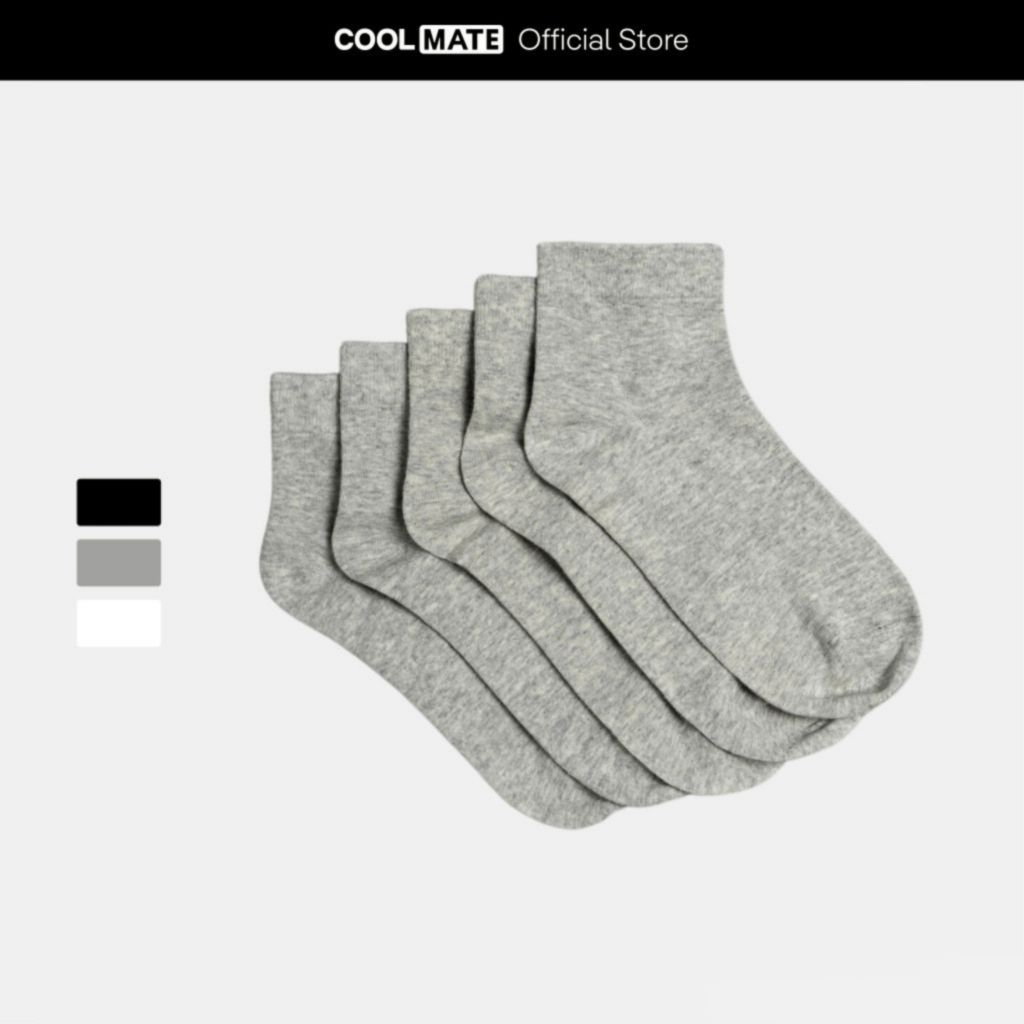 Combo Pack 5 Đôi Tất Vớ cổ trung Coolmate Basics Coolmate