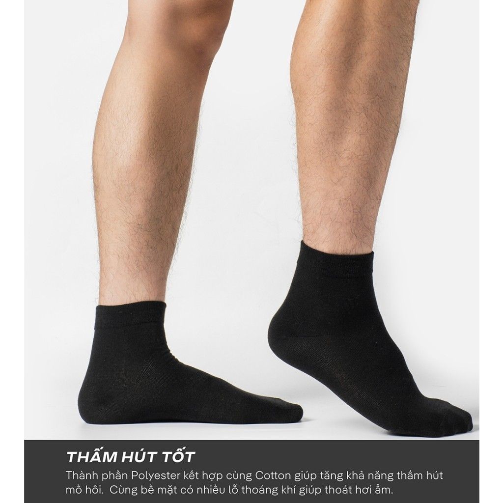 Combo Pack 5 Đôi Tất Vớ cổ trung Coolmate Basics Coolmate 4