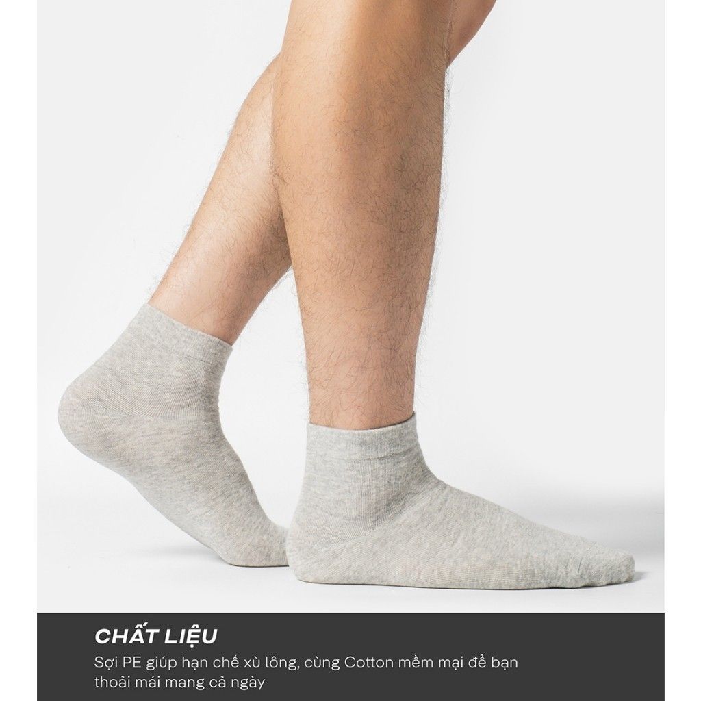 Combo Pack 5 Đôi Tất Vớ cổ trung Coolmate Basics Coolmate 5