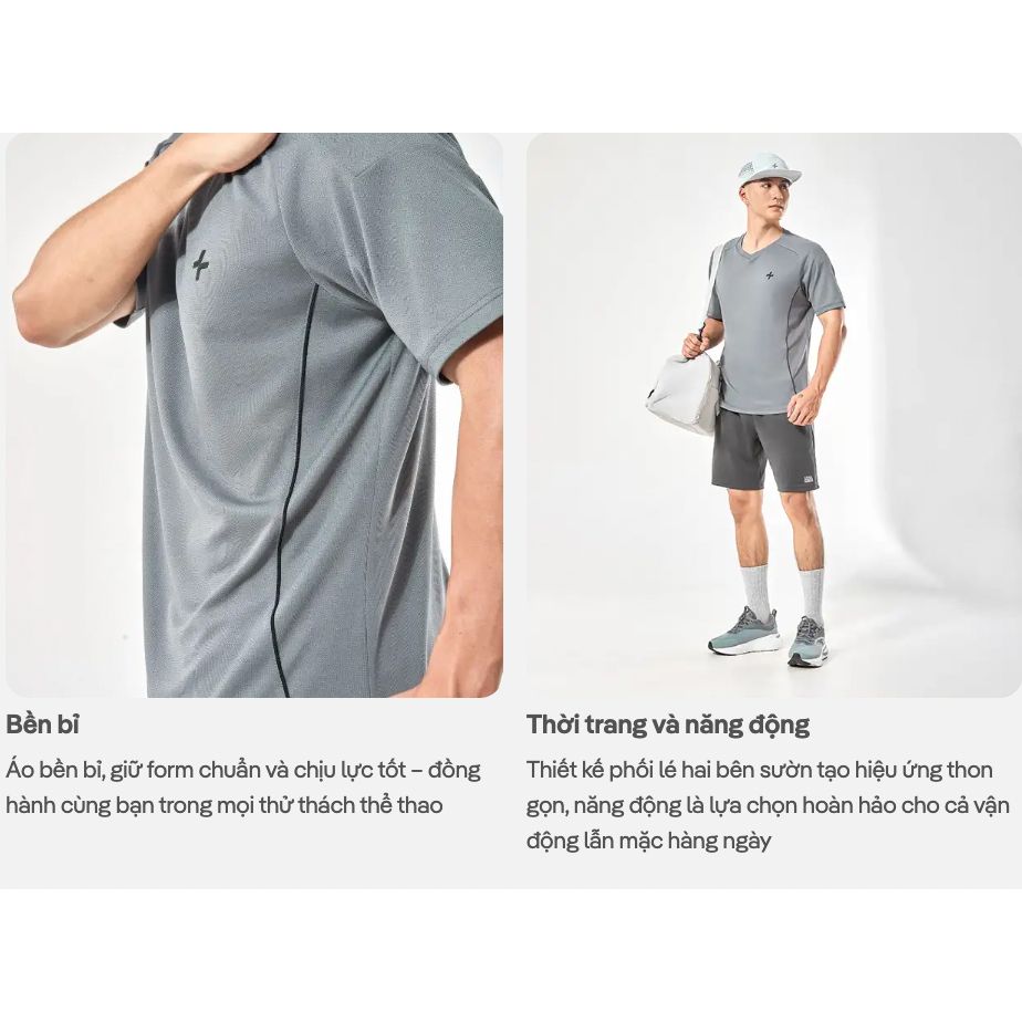 [SALE TẾT-]Áo thun thể thao nam Pickleball Tennis FlexLine Active V-neck thấm hút tốt thoáng khí khanh khô Coolmate 3