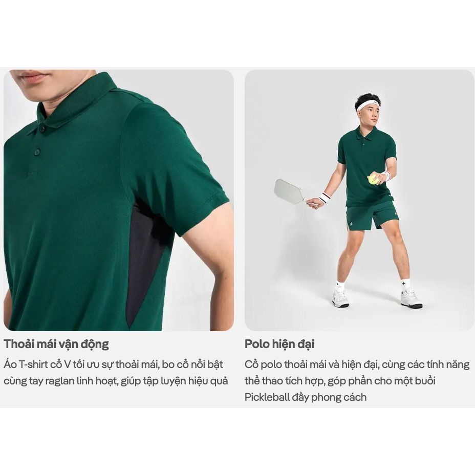 [SALE TẾT-]Áo polo thể thao nam Pickleball Baseline Nhanh khô, Thoáng khí, Thấm hút tốt Coolmate 3