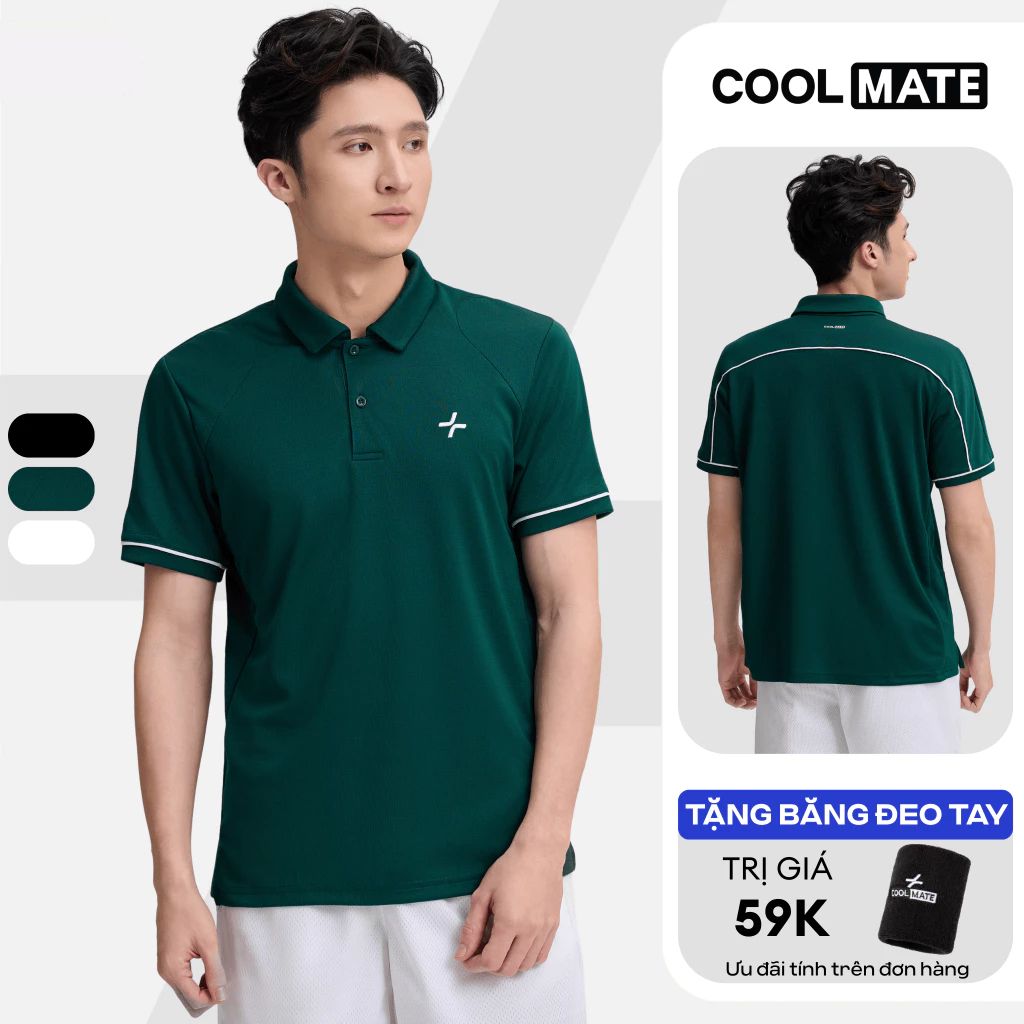 [SALE TẾT-MỚI]Áo polo thể thao nam Pickleball Exdry Nhanh khô, Thoáng khí, Thấm hút tốt Coolmate