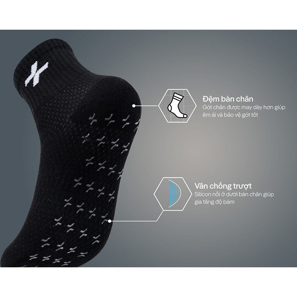 [SALE TẾT]Combo 2 Tất thể thao tập Gym, Pickleball Cổ Trung thấm hút, nhanh khô, chống trượt Coolmate 4