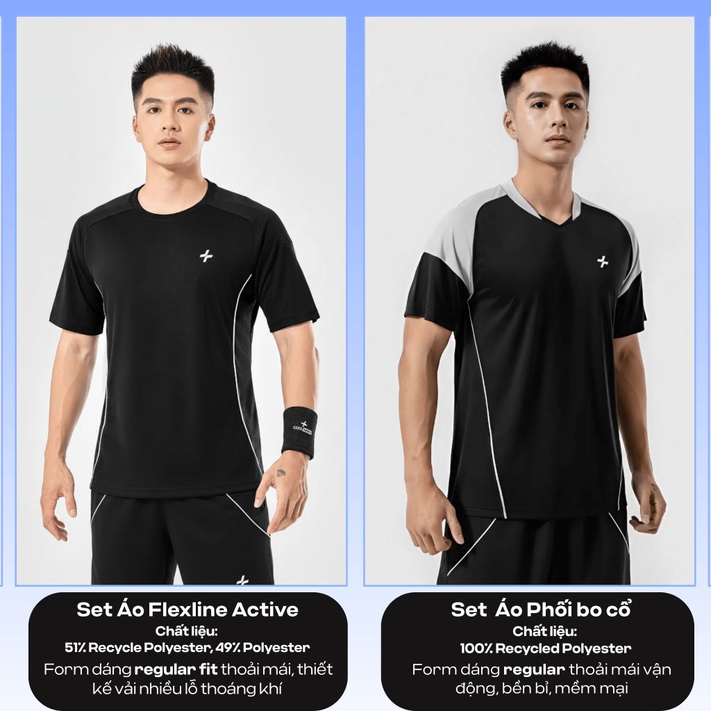 [SALE TẾT]Set bộ đồ quần áo thể thao nam pickleball FlexLine Active Thoáng khí thấm hút tốt Coolmate 2