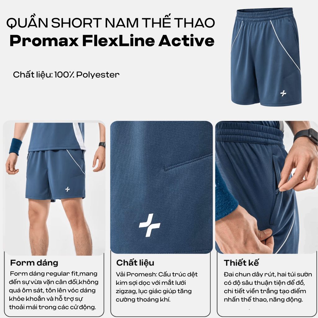 [SALE TẾT]Set bộ đồ quần áo thể thao nam pickleball FlexLine Active Thoáng khí thấm hút tốt Coolmate 6