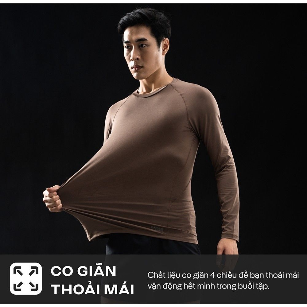 [SALE TẾT-TẶNG 1 QUẦN]Áo thun nam dài tay powerfit thể thao co giãn, thấm hút áo dài tay pickleball tập gym Coolmate 4