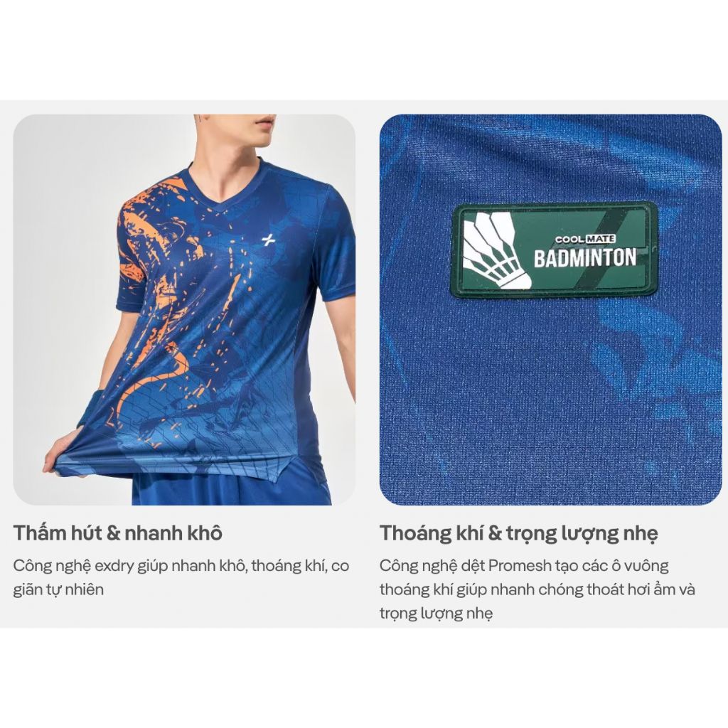 [SALE TẾT]Áo thun thể thao nam cầu lông, Pickleball IN Abstract Graphic thấm hút, nhanh khô, thoáng khí - Coolmate 2