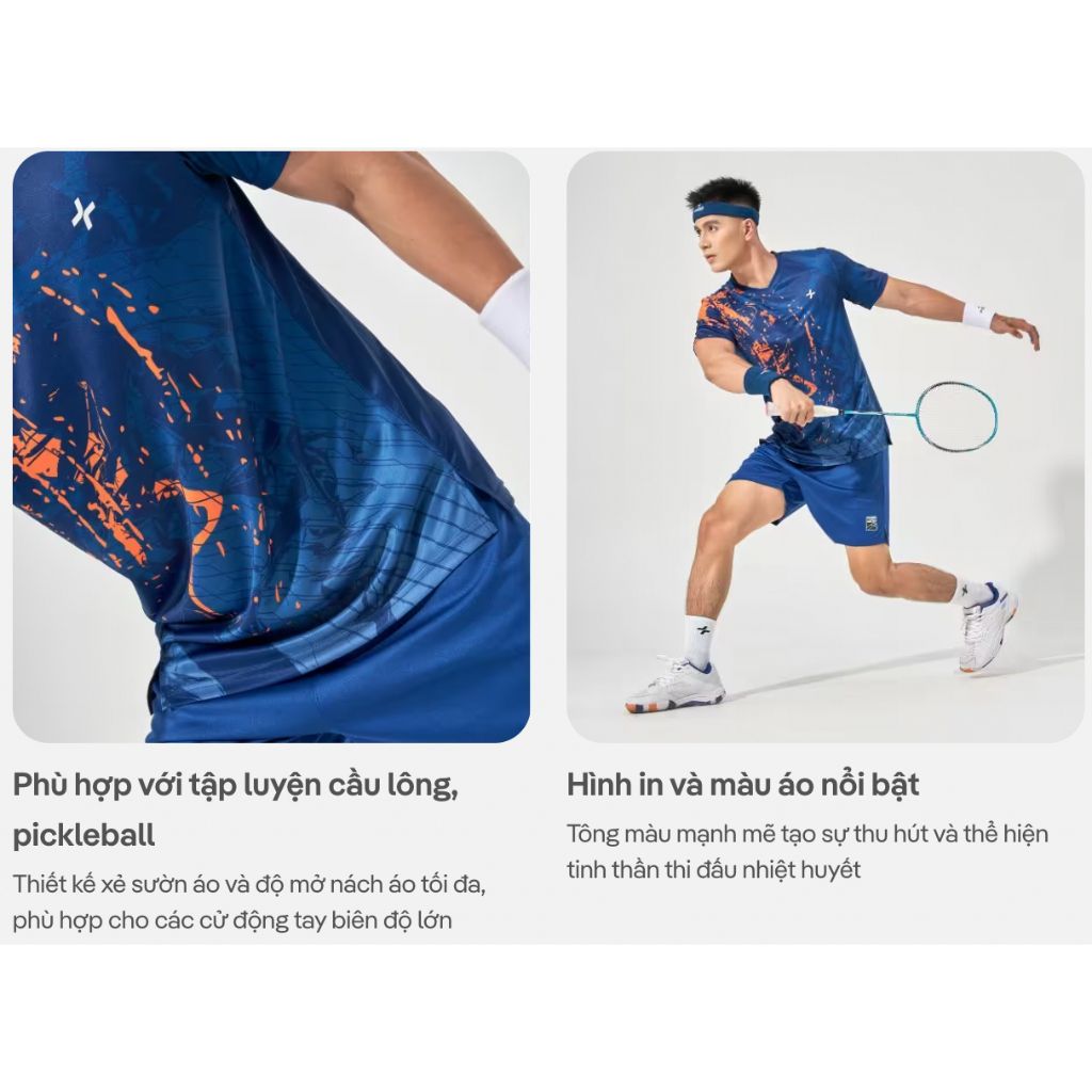 [SALE TẾT]Áo thun thể thao nam cầu lông, Pickleball IN Abstract Graphic thấm hút, nhanh khô, thoáng khí - Coolmate 3