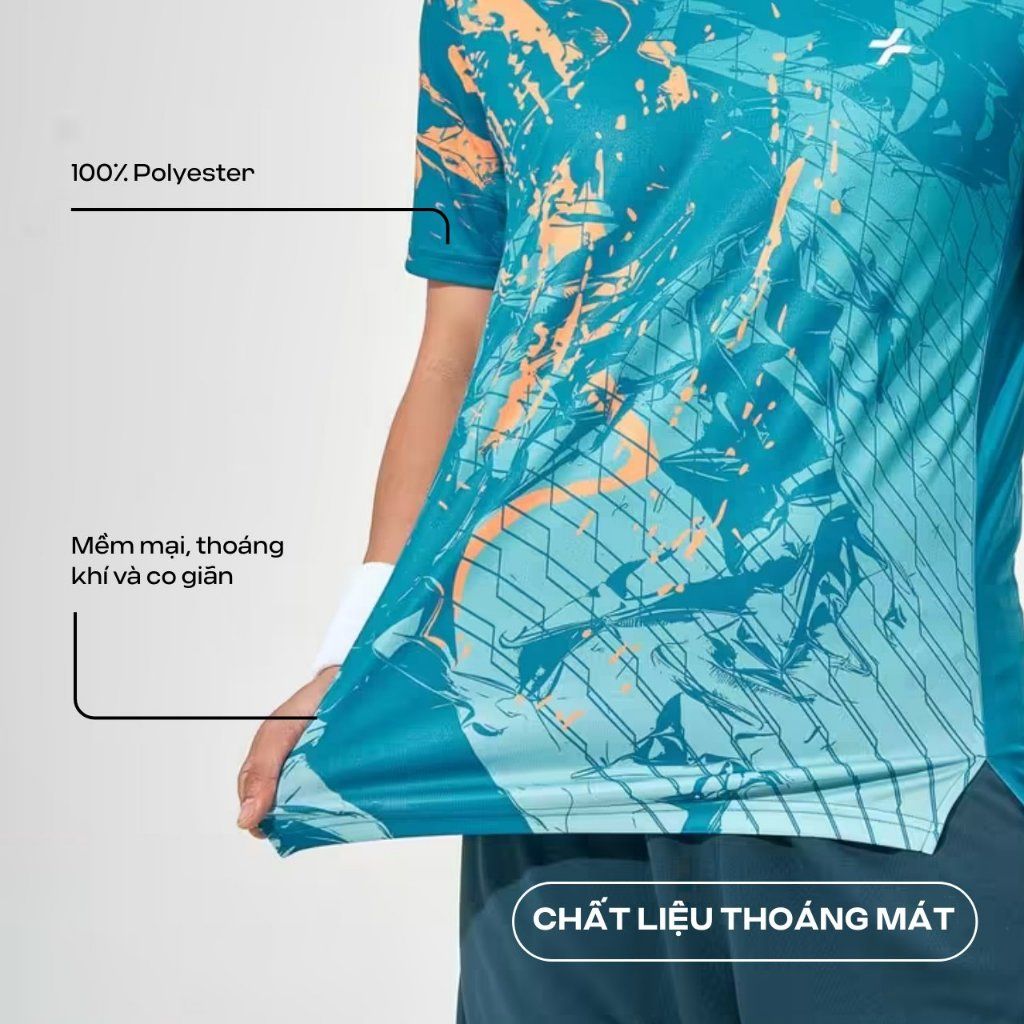 [SALE TẾT]Áo thun thể thao nam cầu lông, Pickleball IN Abstract Graphic thấm hút, nhanh khô, thoáng khí - Coolmate 4