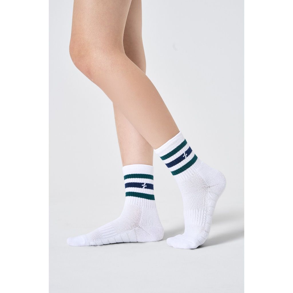 [SALE TẾT-MỚI]Tất Pickleball Cổ Trung Stripes Crew Coolmate 2