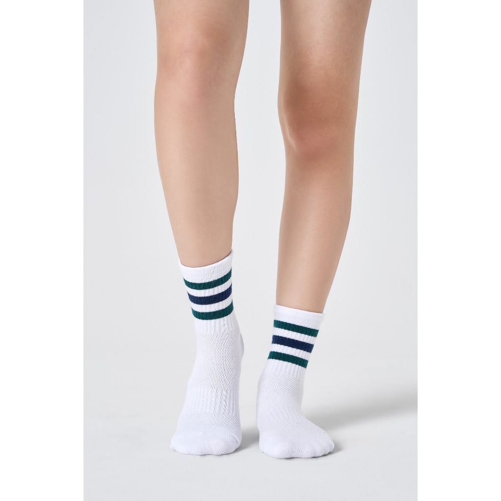 [SALE TẾT-MỚI]Tất Pickleball Cổ Trung Stripes Crew Coolmate 4