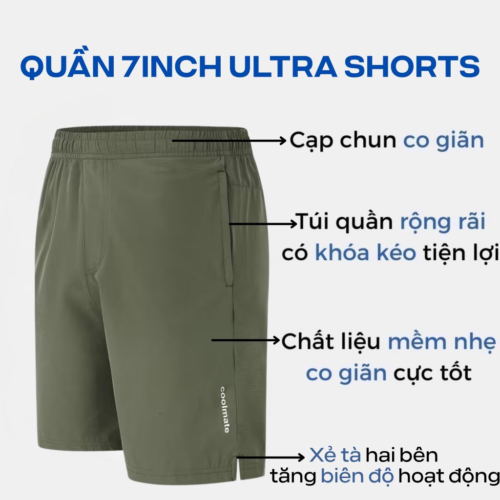 [SALE TẾT]Set thể thao nam nam pickleball Áo phối bo cổ và quàn short 7inch thoáng khí, thấm hút Coolmate 6