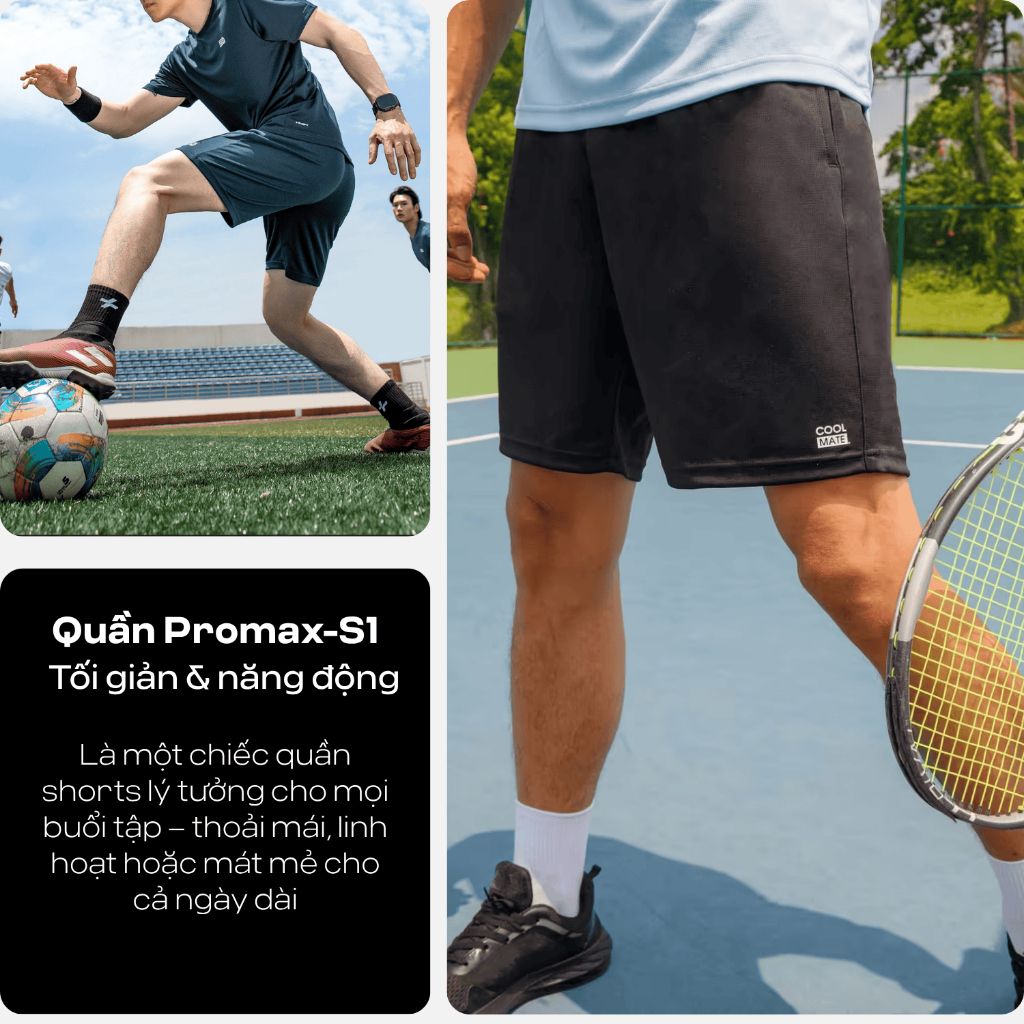 [SALE TẾT]Set thể thao nam nam pickleball Áo phối bo cổ và quàn short 7inch thoáng khí, thấm hút Coolmate 7