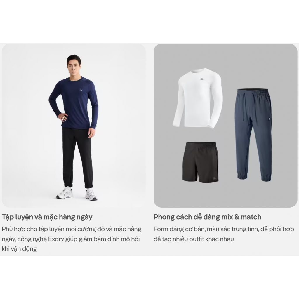 [SALE TẾT-MUA 2 GIẢM 40%]Áo thun thể thao nam dài tay Logo Active form Regular tập Gym Pickleball thấm hút Coolmate 3