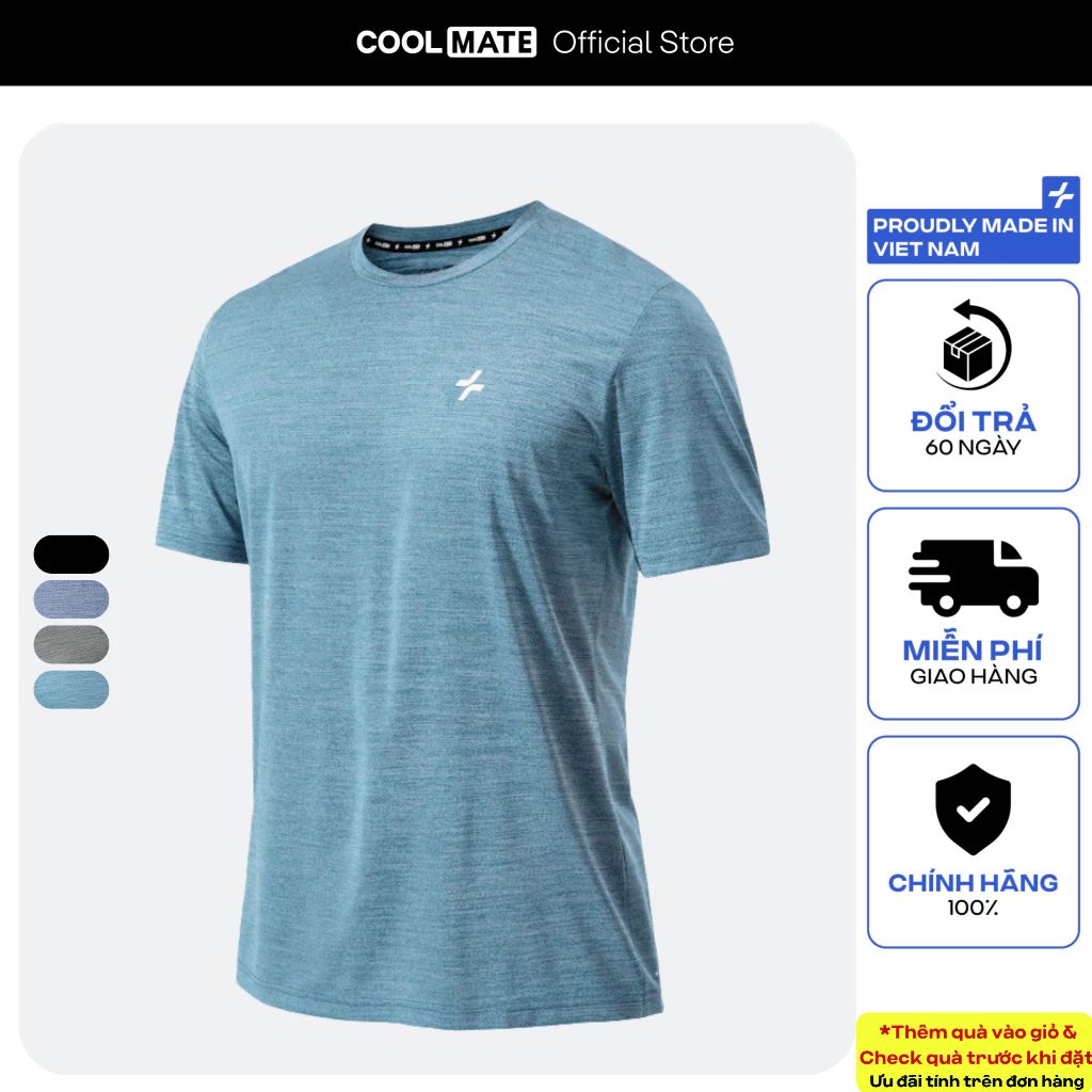 [SALE TẾT-]Áo thun thể thao Melange Exdry thấm hút khoáng khí nhanh khô, áo pickleball, tennis Coolmate