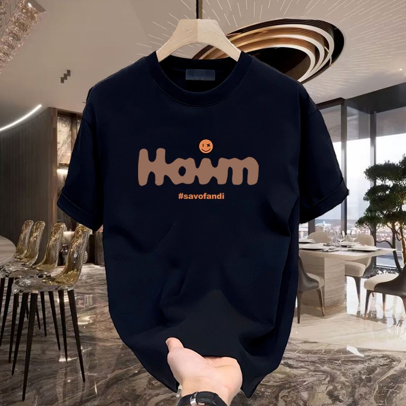 Áo Thun Nam Cổ Tròn Tay Ngắn Dáng Rộng Phù Hợp Cho Sinh Viên Và Cặp Đôi Thể Thao 2